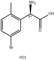 (2R)-2-AMINO-2-(5-BROMO-2-METHYLPHENYL)ACETIC ACID HYDROCHLORIDE Structure