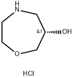 1,4-Oxazepin-6-ol, hexahydro-, hydrochloride (1:1), (6S)- Structure