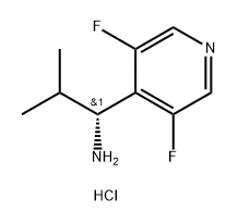 4-Pyridinemethanamine, 3,5-difluoro-α-(1-methylethyl)-, hydrochloride (1:2), (αR)- Structure