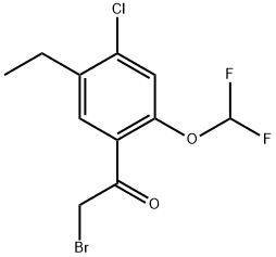 2-Bromo-1-[4-chloro-2-(difluoromethoxy)-5-ethylphenyl]ethanone Structure