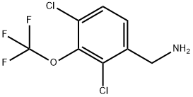 2,4-Dichloro-3-(trifluoromethoxy)benzenemethanamine Structure