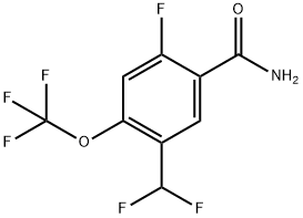 5-(Difluoromethyl)-2-fluoro-4-(trifluoromethoxy)benzamide Structure