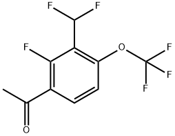 1-[3-(Difluoromethyl)-2-fluoro-4-(trifluoromethoxy)phenyl]ethanone Structure