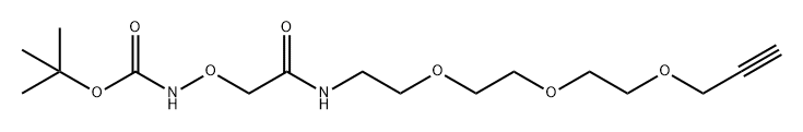 Boc-aminooxy-amide-PEG3-propargyl Structure
