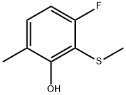 3-Fluoro-6-methyl-2-(methylthio)phenol Structure