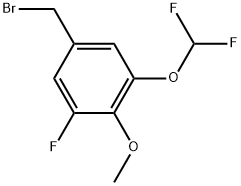 5-(Bromomethyl)-1-(difluoromethoxy)-3-fluoro-2-methoxybenzene Structure