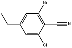 2-bromo-6-chloro-4-ethylbenzonitrile Structure