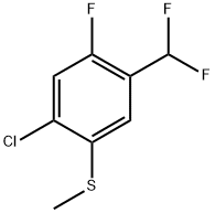 (2-chloro-5-(difluoromethyl)-4-fluorophenyl)(methyl)sulfane Structure