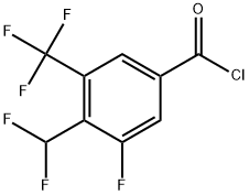 4-(Difluoromethyl)-3-fluoro-5-(trifluoromethyl)benzoyl chloride Structure