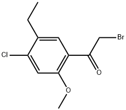 2-Bromo-1-(4-chloro-5-ethyl-2-methoxyphenyl)ethanone Structure