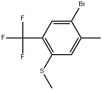 1-Bromo-2-methyl-4-(methylthio)-5-(trifluoromethyl)benzene Structure