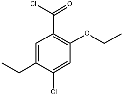 4-Chloro-2-ethoxy-5-ethylbenzoyl chloride Structure