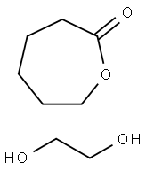 2-Oxepanone, polymer with 1,2-ethanediol Structure