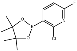 2-chloro-6-fluoro-3-(4,4,5,5-tetramethyl-1,3,2-dioxaborolan-2-yl)pyridine Structure