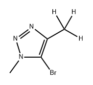 1H-1,2,3-Triazole, 5-bromo-1-methyl-4-(methyl-d3)- 구조식 이미지