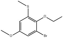 (3-Bromo-2-ethoxy-5-methoxyphenyl)(methyl)sulfane Structure