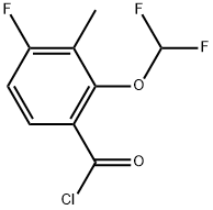 2-(Difluoromethoxy)-4-fluoro-3-methylbenzoyl chloride Structure