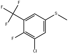 1-Chloro-2-fluoro-5-(methylthio)-3-(trifluoromethyl)benzene Structure