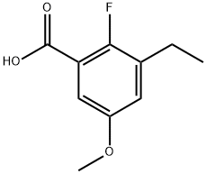3-Ethyl-2-fluoro-5-methoxybenzoic acid 구조식 이미지