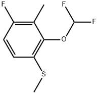 2-(Difluoromethoxy)-4-fluoro-3-methyl-1-(methylthio)benzene Structure