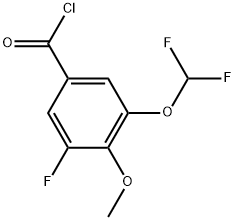 3-(Difluoromethoxy)-5-fluoro-4-methoxybenzoyl chloride Structure