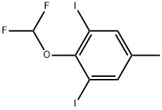 2-(difluoromethoxy)-1,3-diiodo-5-methylbenzene Structure