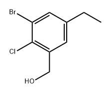 (3-Bromo-2-chloro-5-ethylphenyl)methanol Structure