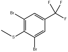 (2,6-Dibromo-4-(trifluoromethyl)phenyl)(methyl)sulfane Structure