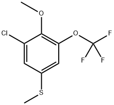 (3-chloro-4-methoxy-5-(trifluoromethoxy)phenyl)(methyl)sulfane Structure