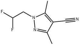 1-(2,2-Difluoro-ethyl)-3,5-dimethyl-1H-pyrazol-4-carbonitrile Structure