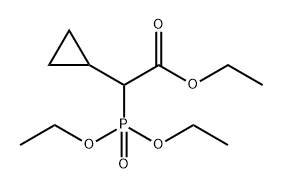 Cyclopropaneacetic acid, α-(diethoxyphosphinyl)-, ethyl ester 구조식 이미지