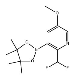 2-(Difluoromethyl)-5-methoxy-3-(4,4,5,5-tetramethyl-1,3,2-dioxaborolan-2-yl)pyridine Structure