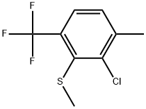2-Chloro-1-methyl-3-(methylthio)-4-(trifluoromethyl)benzene 구조식 이미지