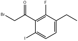 2-Bromo-1-(3-ethyl-2-fluoro-6-iodophenyl)ethanone Structure