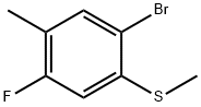 (2-bromo-5-fluoro-4-methylphenyl)(methyl)sulfane 구조식 이미지