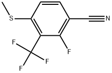 2-Fluoro-4-(methylthio)-3-(trifluoromethyl)benzonitrile 구조식 이미지