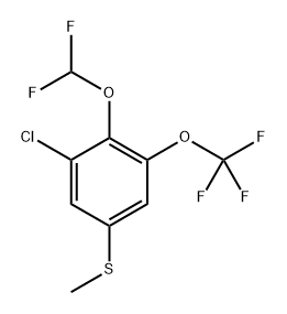 (3-chloro-4-(difluoromethoxy)-5-(trifluoromethoxy)phenyl)(methyl)sulfane Structure