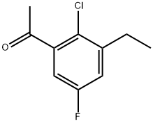 1-(2-Chloro-3-ethyl-5-fluorophenyl)ethanone Structure