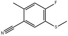 4-fluoro-2-methyl-5-(methylthio)benzonitrile Structure