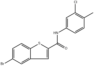 5-Bromo-N-(3-chloro-4-methylphenyl)benzo[b]thiophene-2-carboxamide Structure