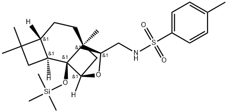 rel-4-Methyl-N-[[(1R,2S,5R,8R,10R,12R)-4,4,8-trimethyl-1-[(trimethylsilyl)oxy]-11-oxatetracyclo[8.3.0.02,5.08,12]tridec-12-yl]methyl]benzenesulfonamide Structure