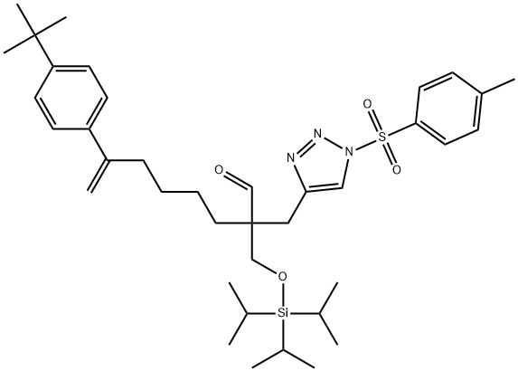 α-[5-[4-(1,1-Dimethylethyl)phenyl]-5-hexen-1-yl]-1-[(4-methylphenyl)sulfonyl]-α-[[[tris(1-methylethyl)silyl]oxy]methyl]-1H-1,2,3-triazole-4-propanal Structure