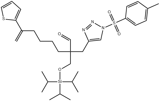 1-[(4-Methylphenyl)sulfonyl]-α-[5-(2-thienyl)-5-hexen-1-yl]-α-[[[tris(1-methylethyl)silyl]oxy]methyl]-1H-1,2,3-triazole-4-propanal Structure