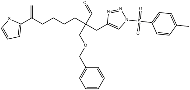 1-[(4-Methylphenyl)sulfonyl]-α-[(phenylmethoxy)methyl]-α-[5-(2-thienyl)-5-hexen-1-yl]-1H-1,2,3-triazole-4-propanal Structure