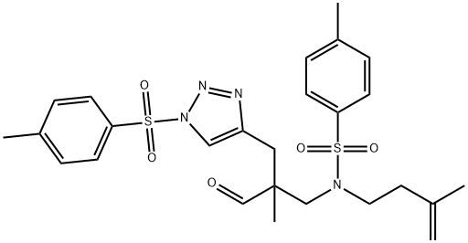 N-[2-Formyl-2-methyl-3-[1-[(4-methylphenyl)sulfonyl]-1H-1,2,3-triazol-4-yl]propyl]-4-methyl-N-(3-methyl-3-buten-1-yl)benzenesulfonamide Structure