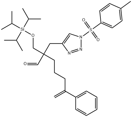 1-[(4-Methylphenyl)sulfonyl]-α-(4-phenyl-4-penten-1-yl)-α-[[[tris(1-methylethyl)silyl]oxy]methyl]-1H-1,2,3-triazole-4-propanal Structure