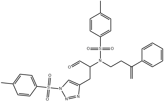 N-[1-Formyl-2-[1-[(4-methylphenyl)sulfonyl]-1H-1,2,3-triazol-4-yl]ethyl]-4-methyl-N-(3-phenyl-3-buten-1-yl)benzenesulfonamide Structure