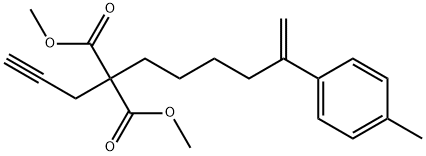 1,3-Dimethyl 2-[5-(4-methylphenyl)-5-hexen-1-yl]-2-(2-propyn-1-yl)propanedioate Structure