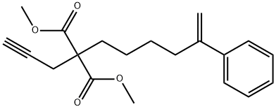 1,3-Dimethyl 2-(5-phenyl-5-hexen-1-yl)-2-(2-propyn-1-yl)propanedioate Structure