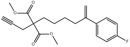 1,3-Dimethyl 2-[5-(4-fluorophenyl)-5-hexen-1-yl]-2-(2-propyn-1-yl)propanedioate Structure